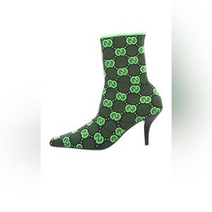 NEW Gucci GG Neon Green Sock Boots